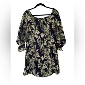 Bobeau tropical, print dress